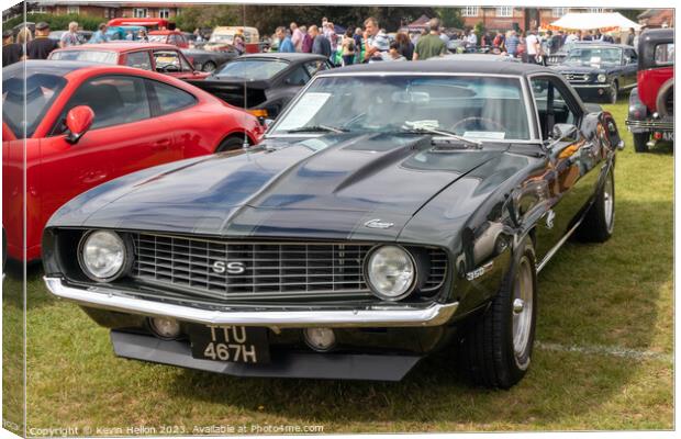 A black Series 1 Chevrolet Camaro.  Canvas Print by Kevin Hellon