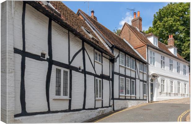 Houses on Parsons Fee, Old Aylesbury, Canvas Print by Kevin Hellon