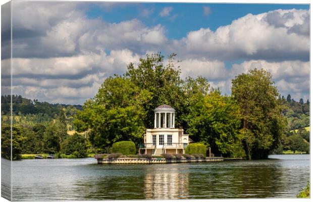 Folly on Temple island in the middle of the River Thames Canvas Print by Kevin Hellon