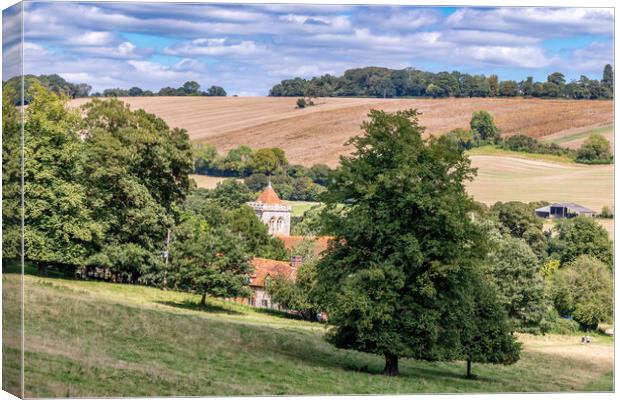 St Michaels and All Angels parish church, Hughenden Valley, Canvas Print by Kevin Hellon