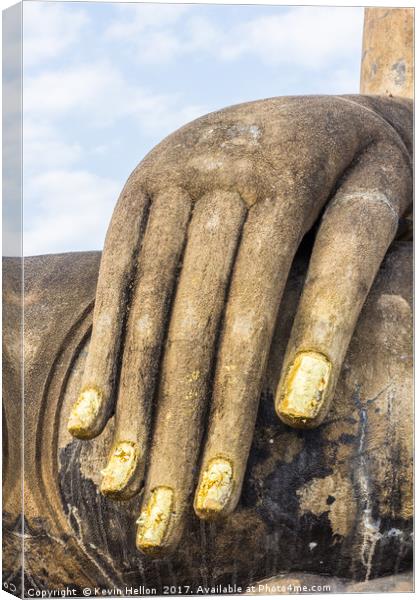 Hand of Buddha Canvas Print by Kevin Hellon