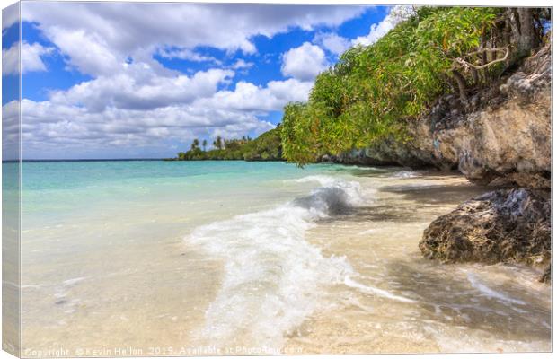 Easo beach, Lifou, New Caledonia, South Pacific Canvas Print by Kevin Hellon