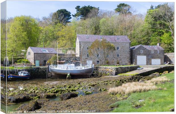 Old mill by a creek in Anglesey, Wales, UNited Kin Canvas Print by Kevin Hellon