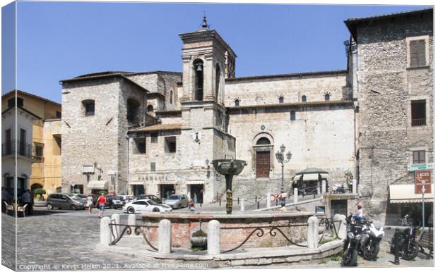 San Giovenale cathedral  Canvas Print by Kevin Hellon