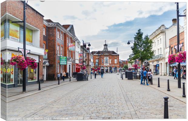 View of the High street, High Wycombe Canvas Print by Kevin Hellon
