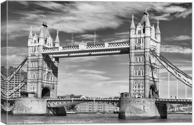 Tower Bridge over the River Thames,  Canvas Print by Kevin Hellon