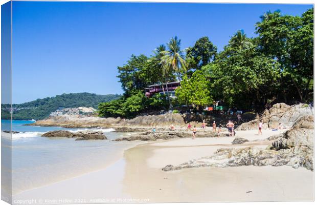 The north end of Patong beach Canvas Print by Kevin Hellon