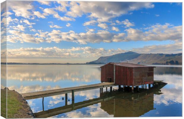 Boatshed at Hooper's Inlet, Canvas Print by Kevin Hellon