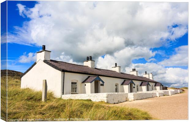Pilot's Cottages, Llanddwyn Island, Anglesey, Nort Canvas Print by Kevin Hellon