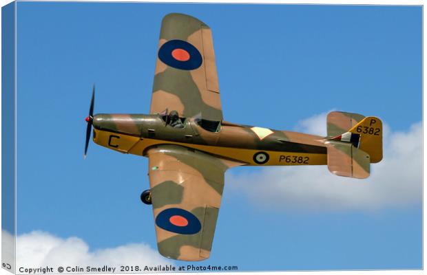 Miles Magister I P6382/C G-AJRS Canvas Print by Colin Smedley