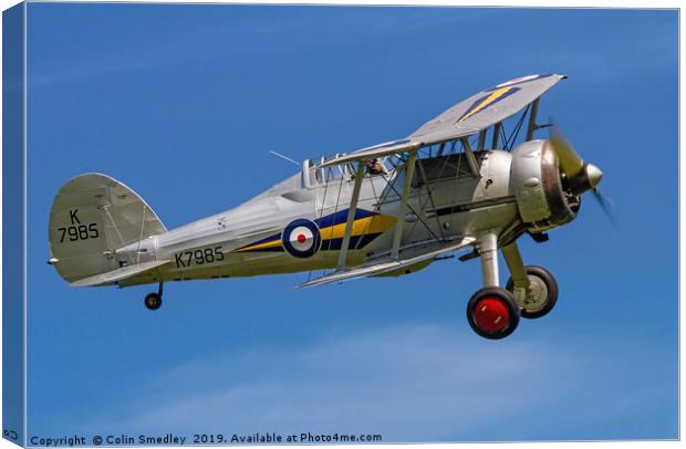 Gloster Gladiator I K7985 G-AMRK Canvas Print by Colin Smedley