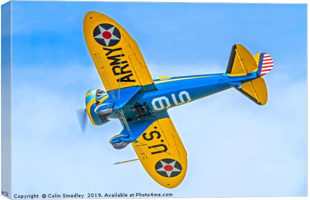 Boeing P-26A 33-123 N3378G  Canvas Print by Colin Smedley