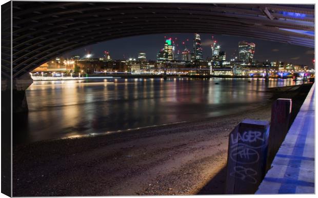 Under the bridge Canvas Print by Richard Jones