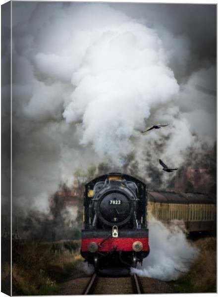 Steam locomotive, GWR 7822 'Foxcote Manor' Canvas Print by Mike Lanning