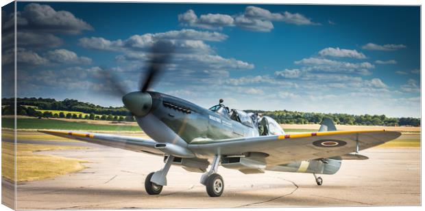 Spitfire MkIX Canvas Print by Mike Lanning