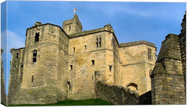 Warkworth Castle Keep Canvas Print by Mike Lanning