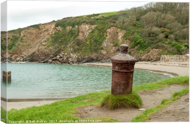 Polkerris Beach Canvas Print by Bob Walker