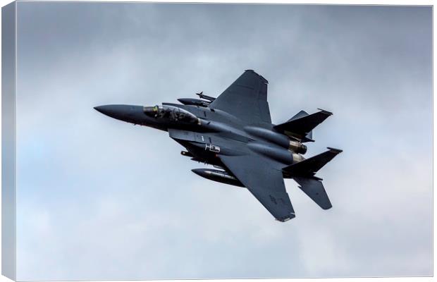 F15E at Mach Loop Canvas Print by Mal Spain