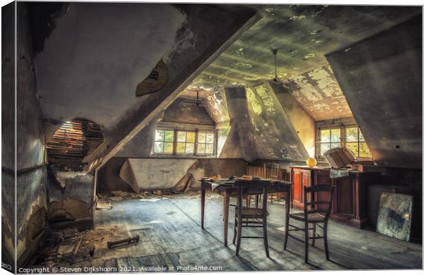 A school room at the attic Canvas Print by Steven Dijkshoorn
