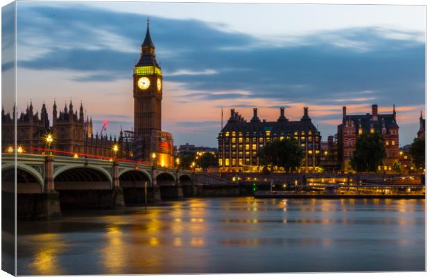 Big Ben, Dusk Canvas Print by Giri Ragudhas