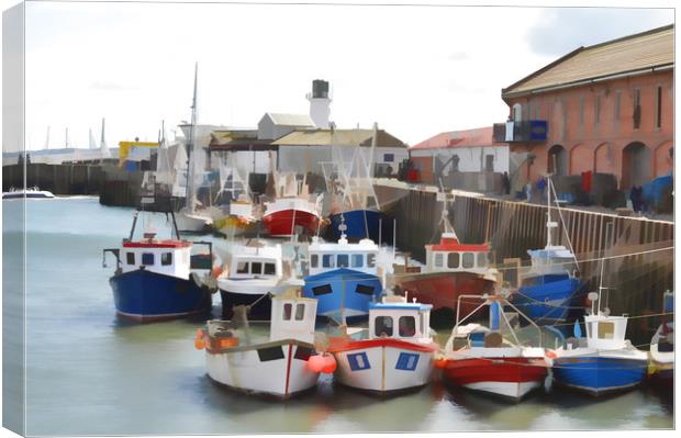 Whitby Harbour Canvas Print by ian broadmore