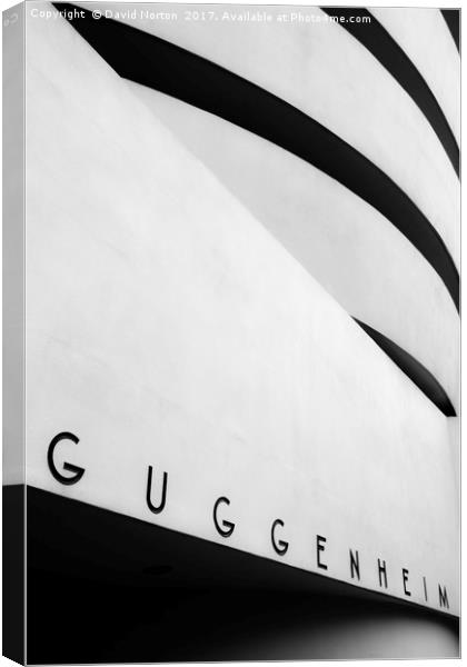 Guggenheim Museum Canvas Print by David Michael Norton