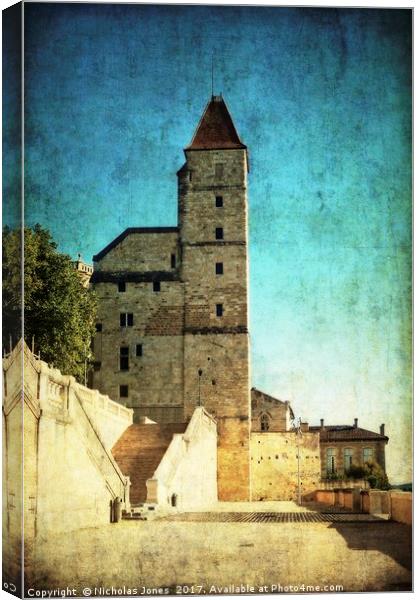 Tour d’Armagnac (Tower) in Auch, France  Canvas Print by Nicholas Jones
