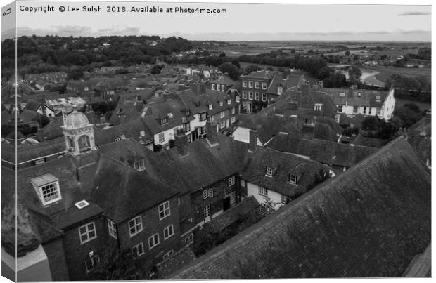 Rye Town B&W Canvas Print by Lee Sulsh