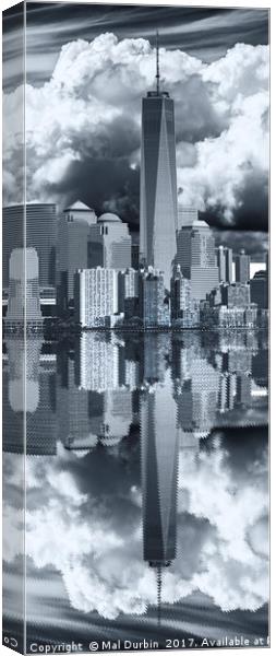Reflections of Manhattan Canvas Print by Mal Durbin