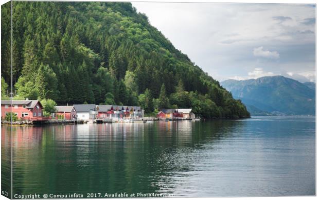  Sognefjord  seen from Vik Canvas Print by Chris Willemsen