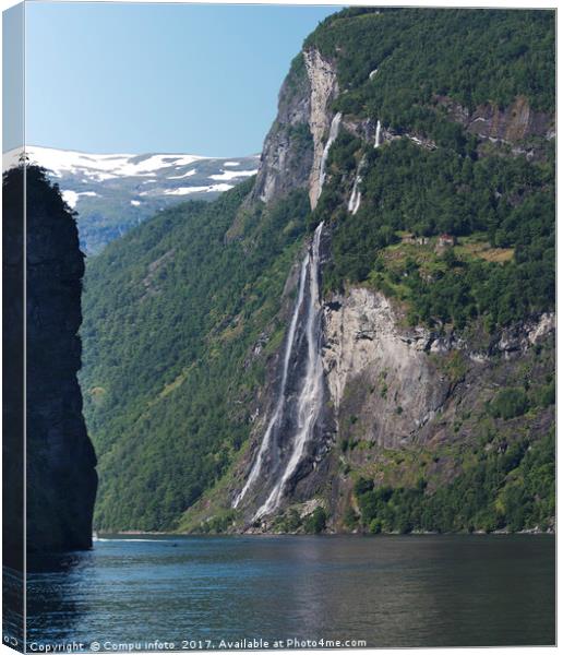 geiranger fjord norway Canvas Print by Chris Willemsen