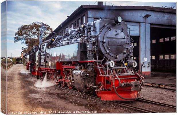 old black steam loc in germany Canvas Print by Chris Willemsen