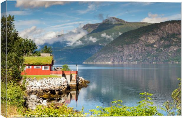 house at the eidfjord norway Canvas Print by Chris Willemsen