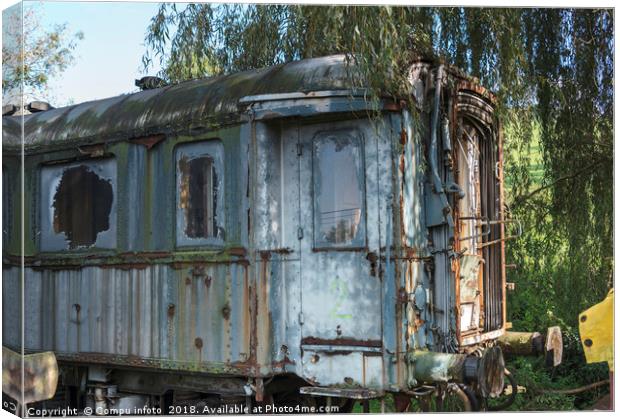 old rusted train at trainstation hombourg Canvas Print by Chris Willemsen