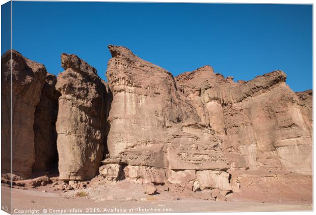 the solomons pillars in timna national park in isr Canvas Print by Chris Willemsen