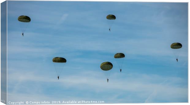 The airborne commemorations on Ginkel Heath with p Canvas Print by Chris Willemsen