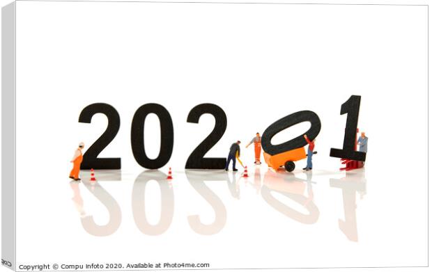 happy new year 2020 2021 Canvas Print by Chris Willemsen