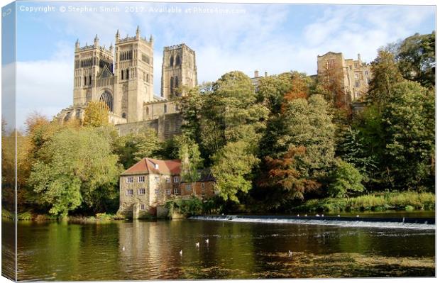 Durham Cathedral & Old Fulling Mill Canvas Print by Stephen Smith
