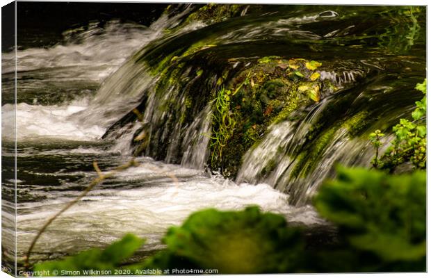 Dovedale Waterfall Canvas Print by Simon Wilkinson