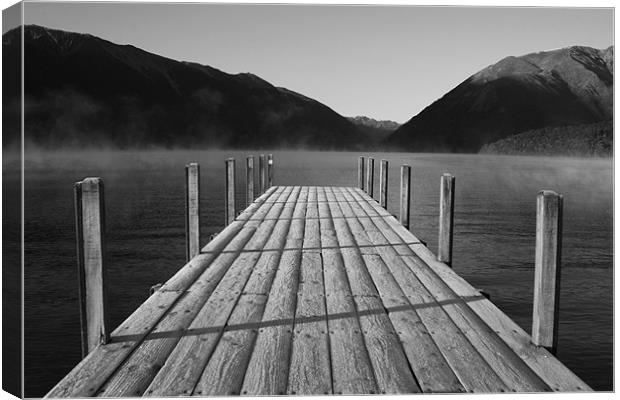 Morning By The Lake Canvas Print by Neil Gavin