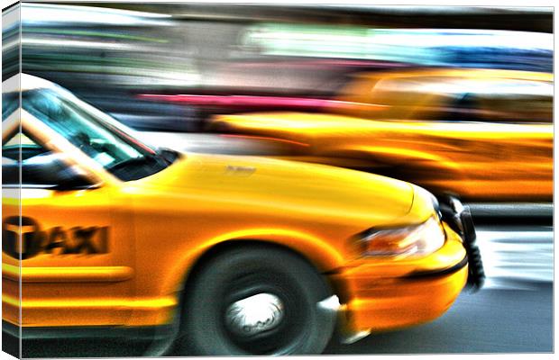 Fast Cabs Canvas Print by Neil Gavin
