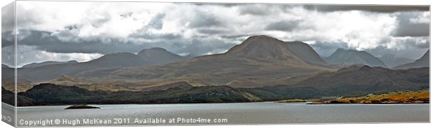 Landscape, Torridon Mountains, Loch Gairloch, West Canvas Print by Hugh McKean