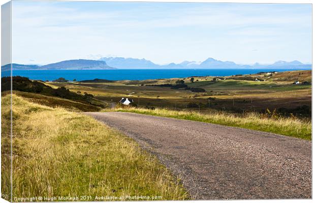 Single track road to Kilmory Canvas Print by Hugh McKean