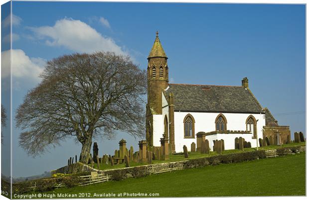 Building, Church, Mouswald, Dumfriesshire, Scotlan Canvas Print by Hugh McKean