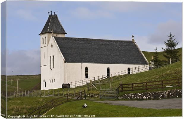 Free Church of Scotland, Uig, Isle of Skye, Scotla Canvas Print by Hugh McKean
