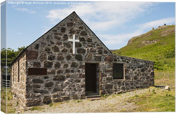 Building, Church, St. Columbas, Chapel, Canna, Inn Canvas Print by Hugh McKean