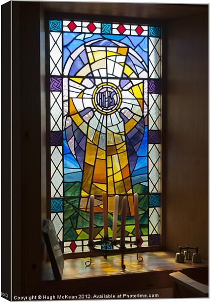 Building, Church, Stained Glass Window Canvas Print by Hugh McKean