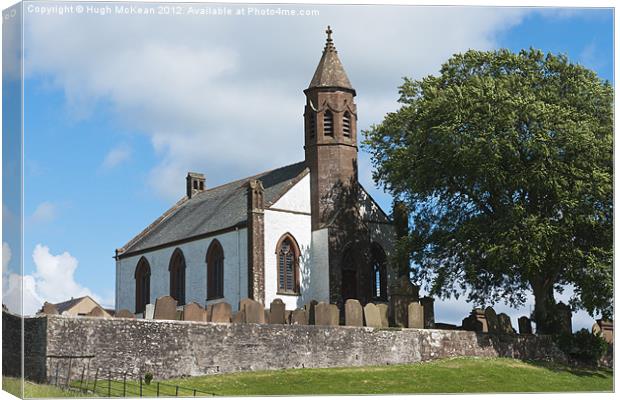 Building, Church, Mouswald, Dumfriesshire, Scotlan Canvas Print by Hugh McKean
