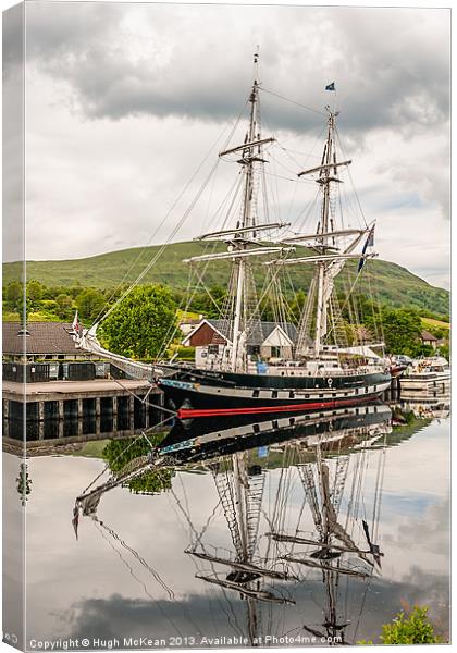 Ship, Sail training vessel, TS Royalist, Docked, N Canvas Print by Hugh McKean