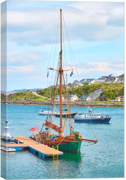 Sailind ship EDA FRANDSEN, Mallaig Canvas Print by Hugh McKean